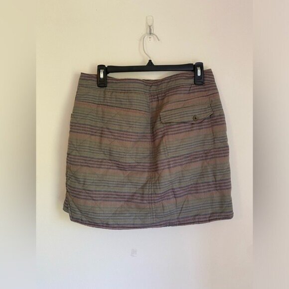 Horny Toad Neutral Tones Quilted Striped Women's Casual Mini Skirt Size 6 - Picture 3 of 8